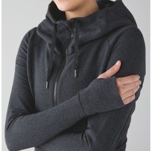 Lululemon Harmony Hoodie Dark Gray Full Zip Large Hoodie/Collared Jacket Sz 4